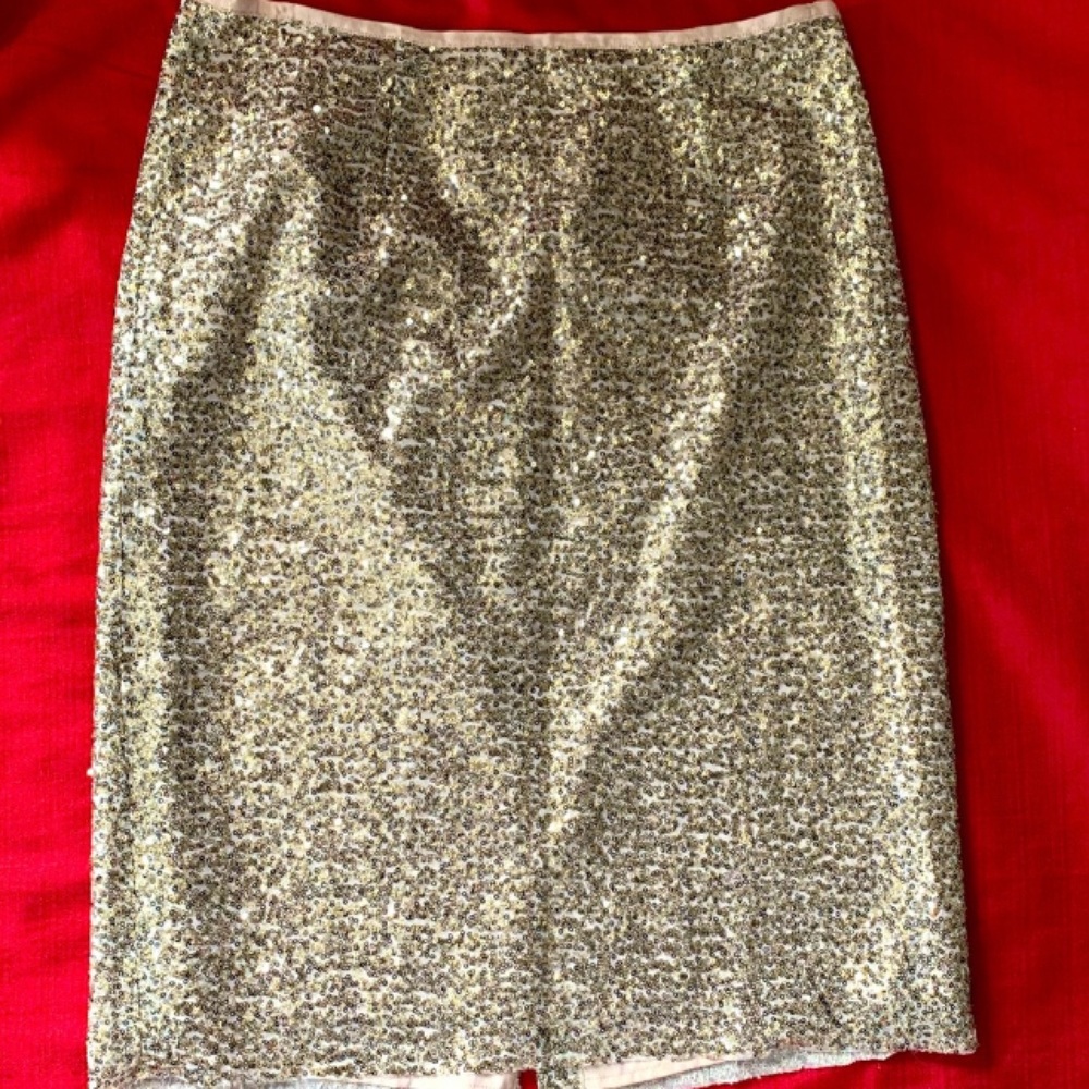 Gold sequins Chico’s skirt